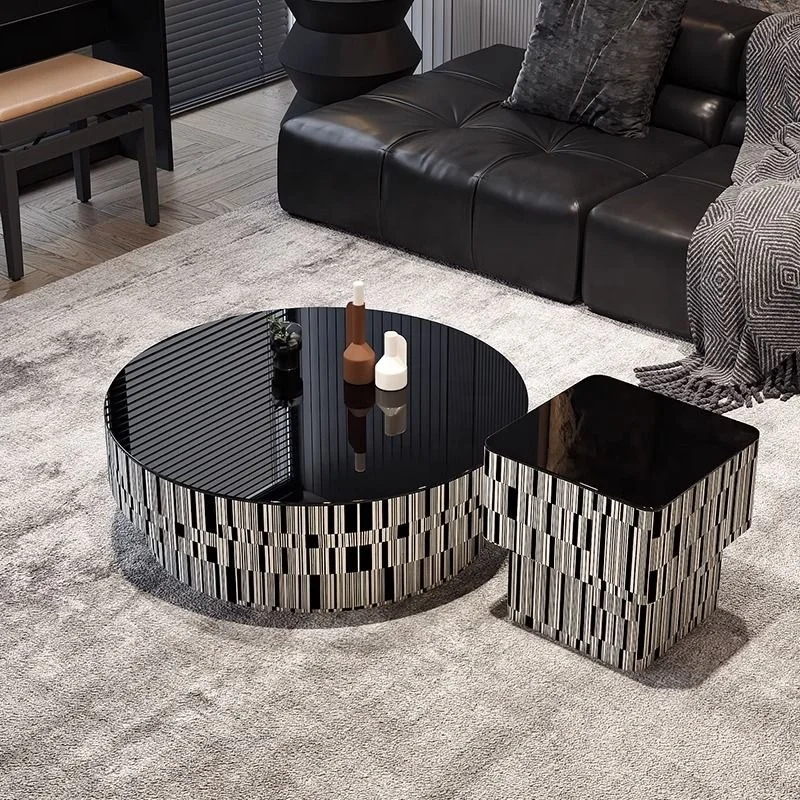 

#China Factory Designer Modern Round Wooden Coffee Table Set for Living Room-Eco-Friendly & Durable Home Furniture