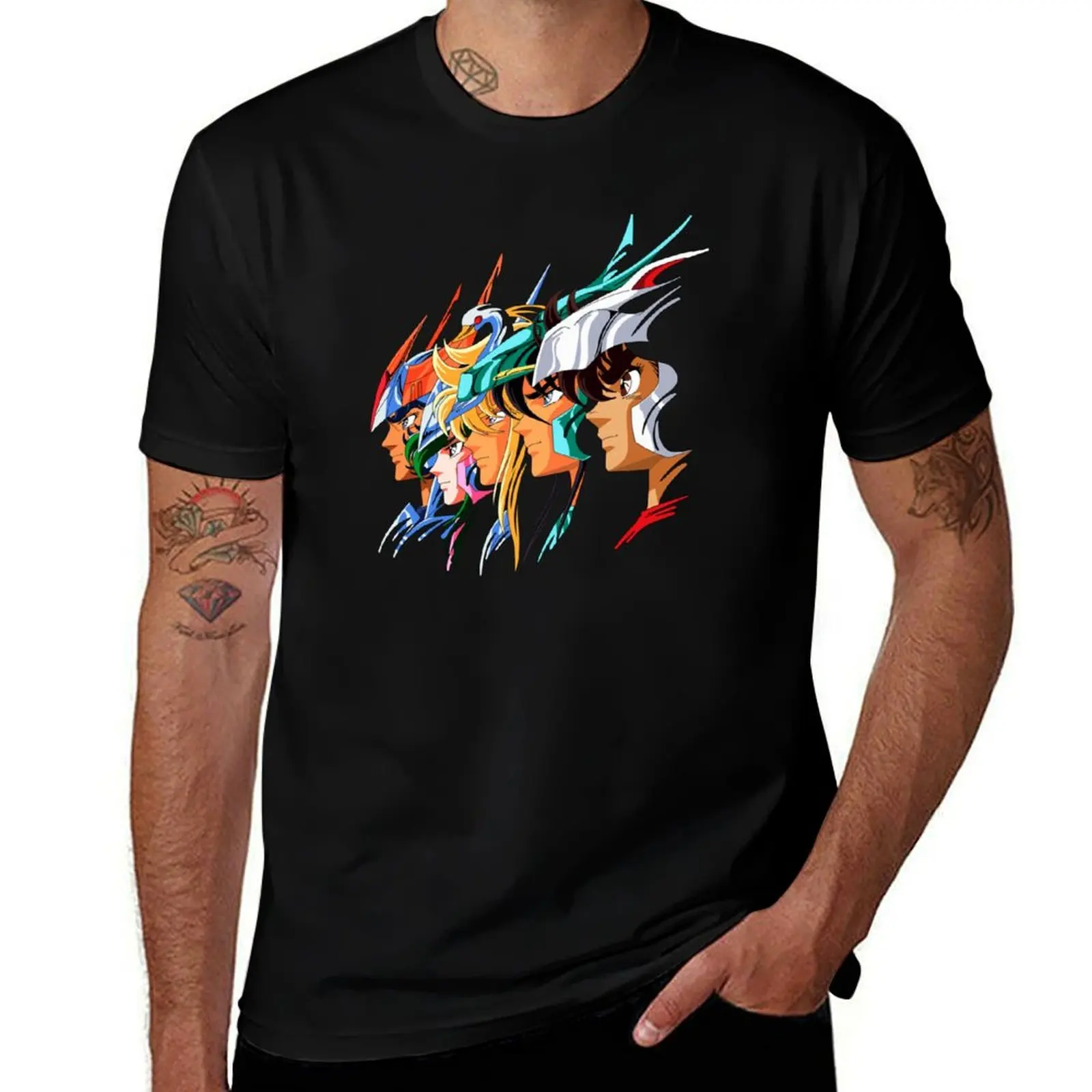 Caballeros del zodiaco - Bronze saints #3 T-Shirt t shirts cotton 100% T-Shirt