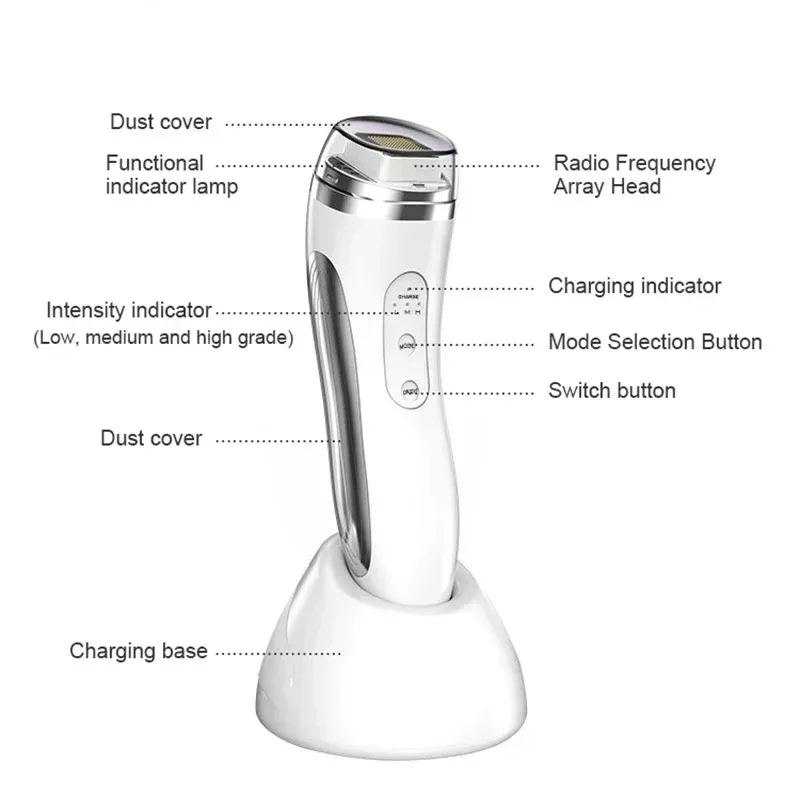 Portable RF Radio Frequency Face Machine Dot Matrix Skin Rejuvenation Tightening Anti Wrinkle Lifting Facial Massager view 5