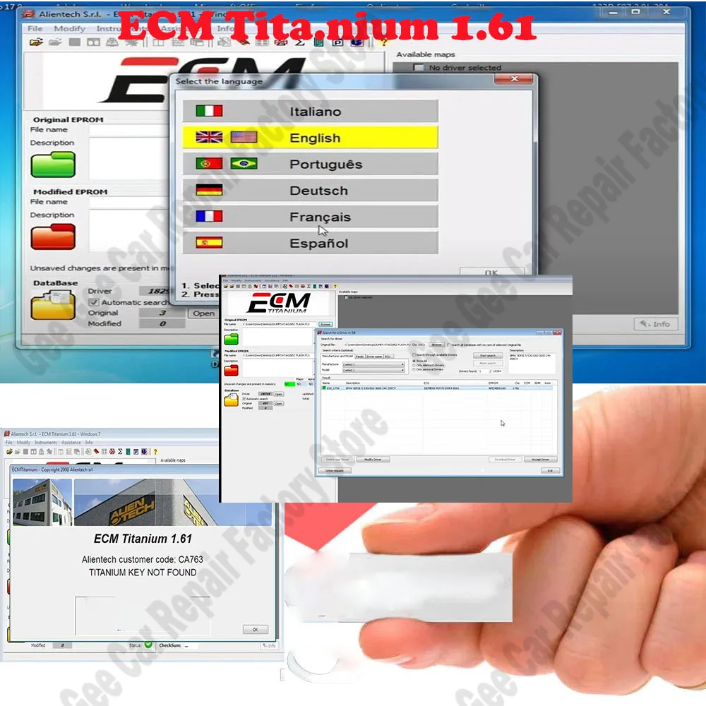 

ECM TITANIUM 1.61 With 26000 obd2 scanner Software + Car Maintenance Tools Driver ECM 18259 + Drivers for ecu support windows 10