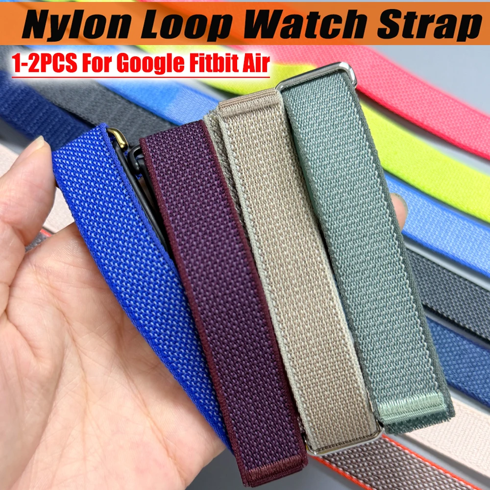 2PCS Nylon Loop Wrist Straps For Google Fitbit Air Ultra-Slim Breathable Comfortable Bracelet For Google Fitbit Air Accessories