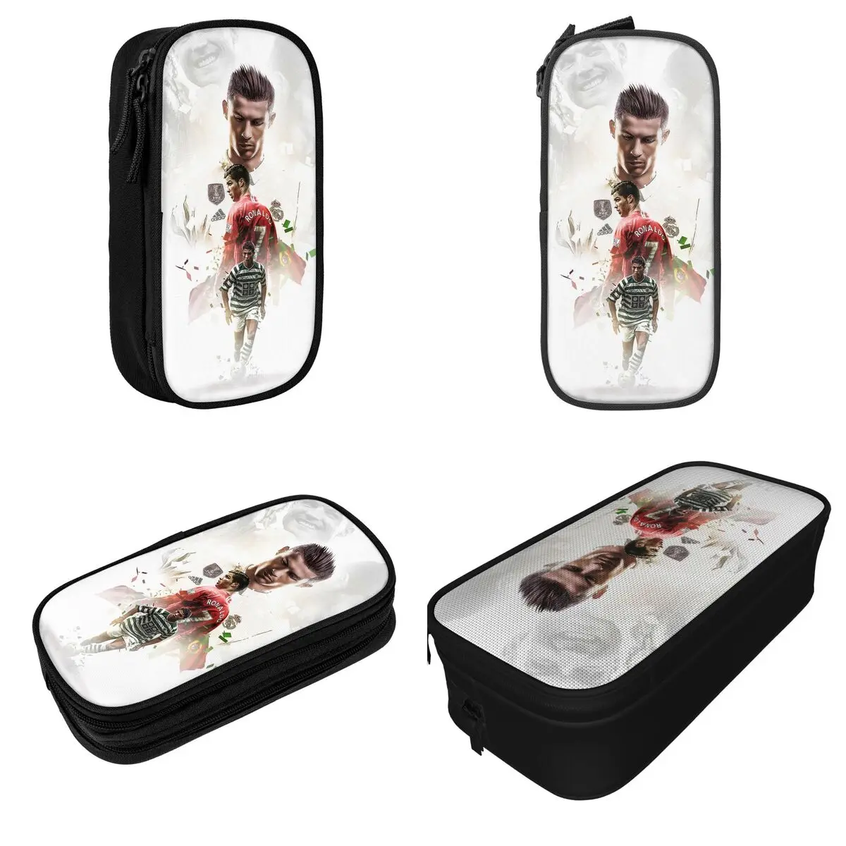 CR7 Cristiano Ronaldos Football Pencil Cases Lovely Pen Box Bags Student Big Capacity School Supplies Zipper Pencilcases