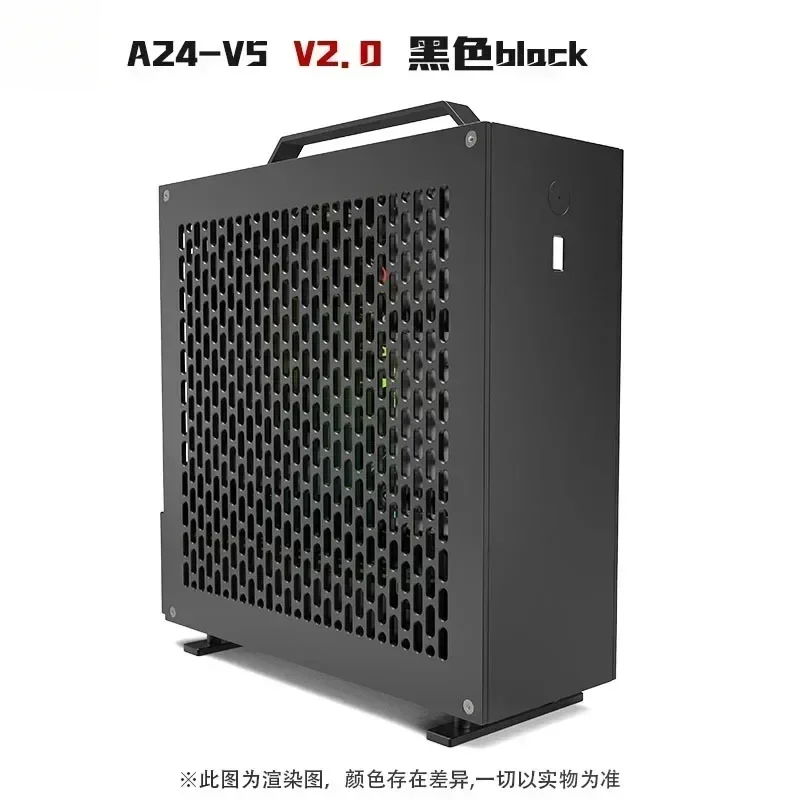 Lzmod 5 Litre A24-V5 2.0 Dual Slot Single Display 1U Power Supply Itx Chassis With Double Chamfer