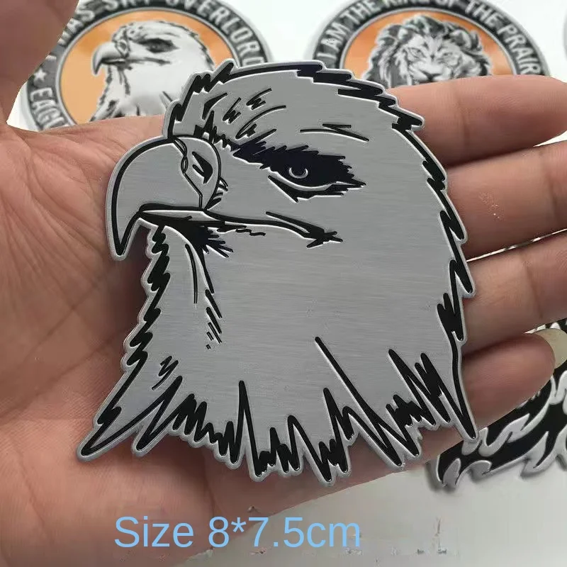 

Car modification car stickers metal personality modification car logo lion tiger head totem car stickers 3D three-dimensional lo