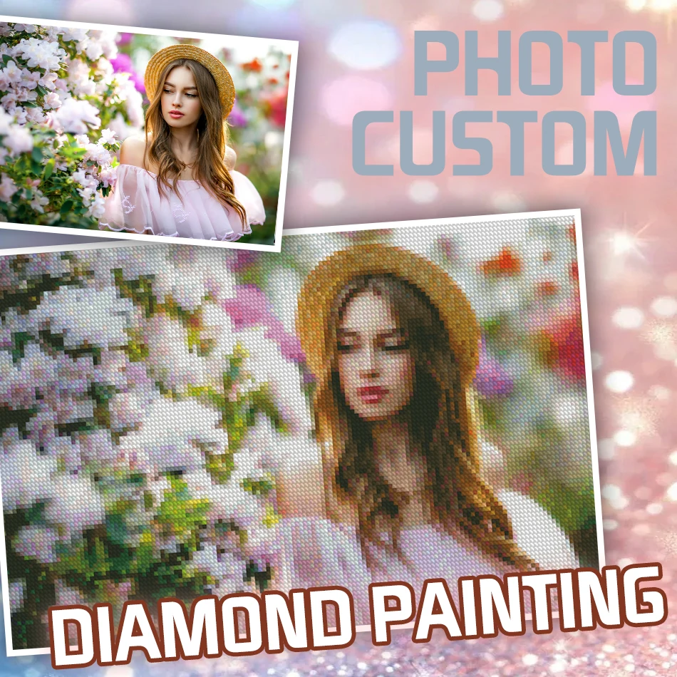 

Алмазная вышивка на заказ: Картина-пейзаж с индивидуальным дизайном, полный круглый алмазный рисунок, персонализированный портрет, декор для дома