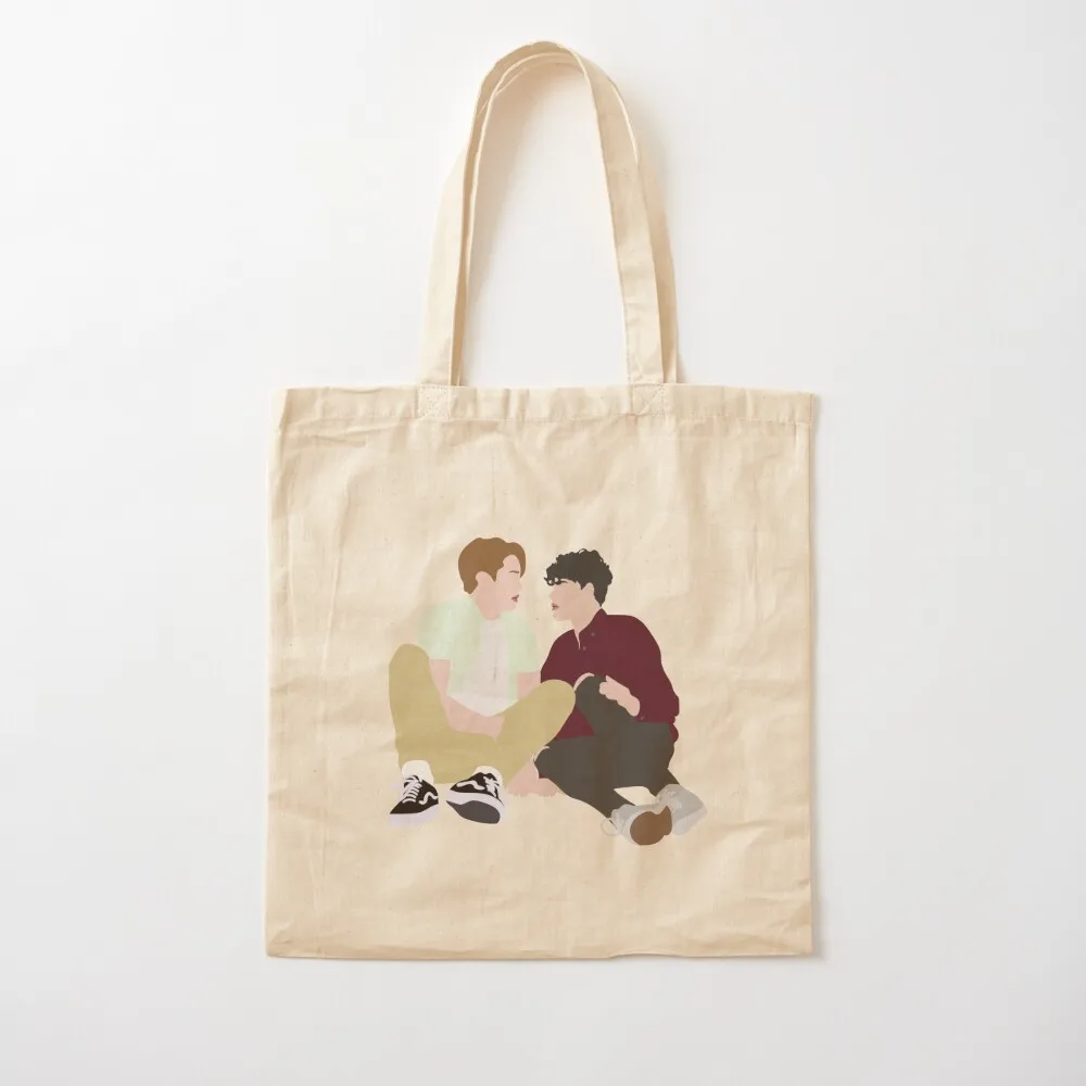 

would you kiss me yeah. Tote Bag Reusable bags Canvas shoulder bag Woman shopper bag Canvas Tote