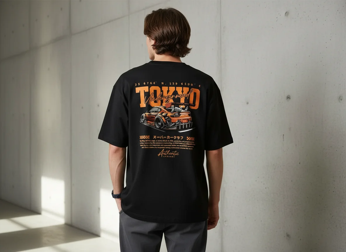 

Мужская футболка JDM Tokyo с принтом автомобиля, негабаритная уличная одежда с короткими рукавами, повседневная автомобильная модная модная одежда, топ
