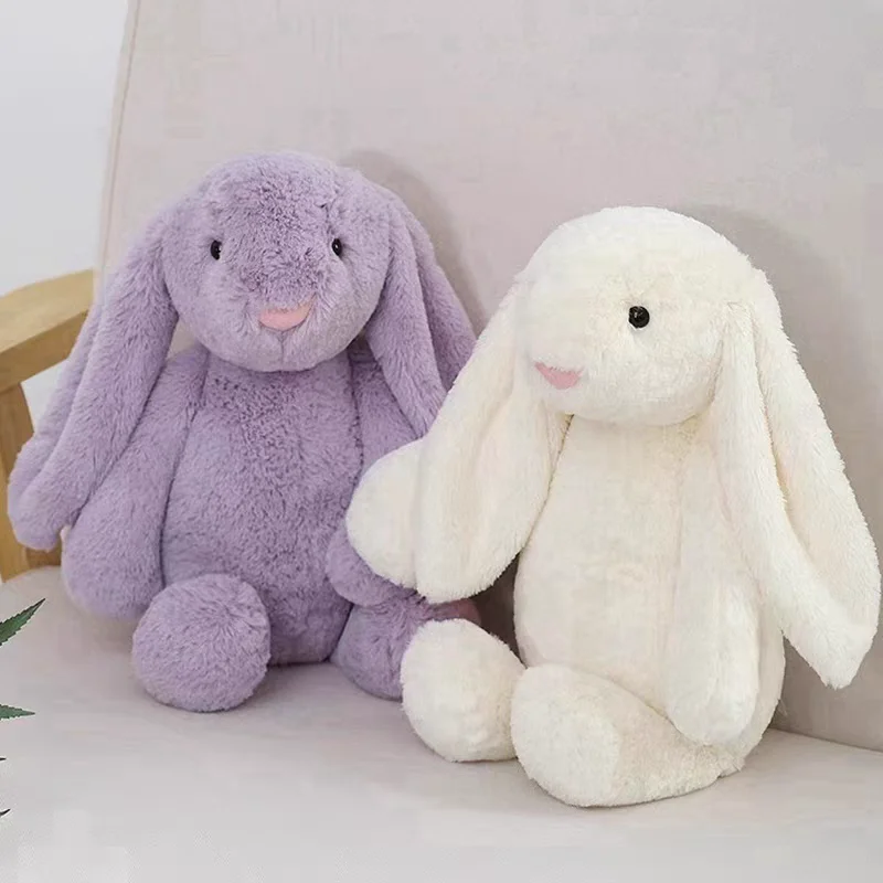 25cm Stuffed Long Ear Rabbit Soft Plush Toys Cute Rabbit Plush Toy  Sleeping Toy Girls Kids Baby Plush Birthday Gifts