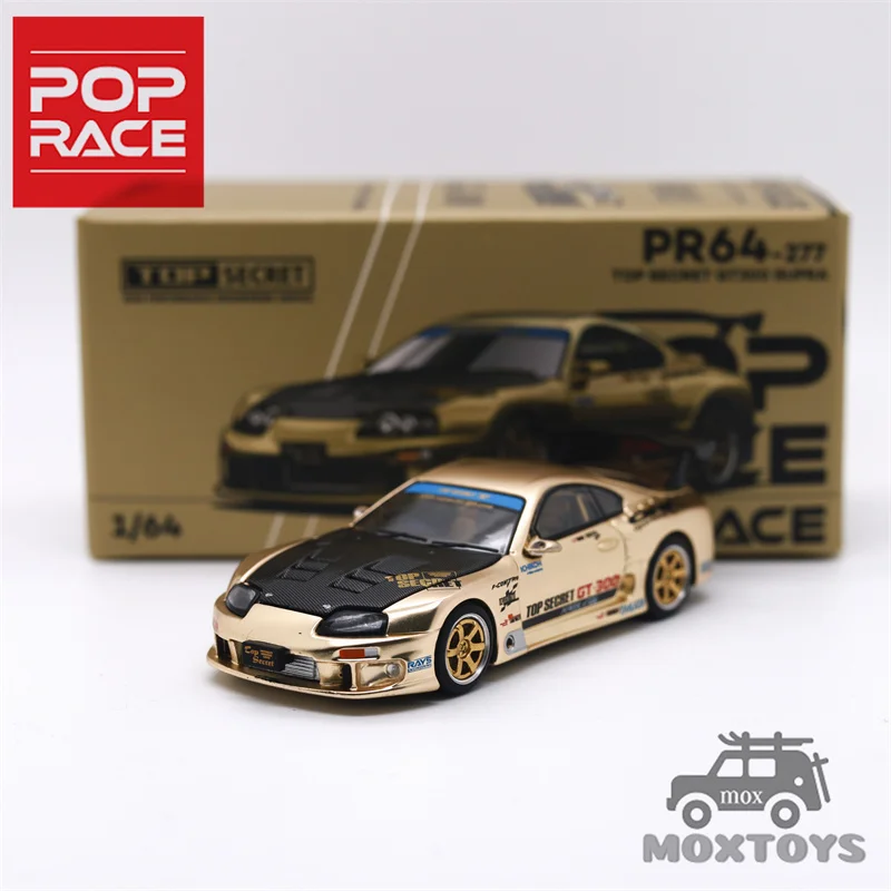 

Pop Race 1:64 TOP SECRET GT300 SUPRA - ХРОМ ЗОЛОТО PR640277 Литая под давлением модель автомобиля в подарок