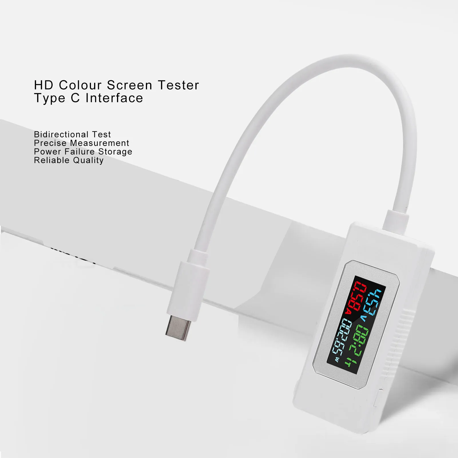 USB C テスター 4-30V 0-6.5A タイプ C 電圧電流電力容量作業時間充電器検出器電流計電圧計