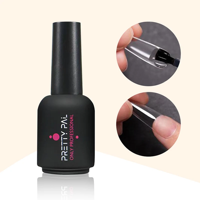 Solid Nail Glue 15ML Gel Nail Glue Press On Solid Glue Gel Solid Gel Polish Nail Art Manicure Glue Gel Need UV/LED Lamp Longer