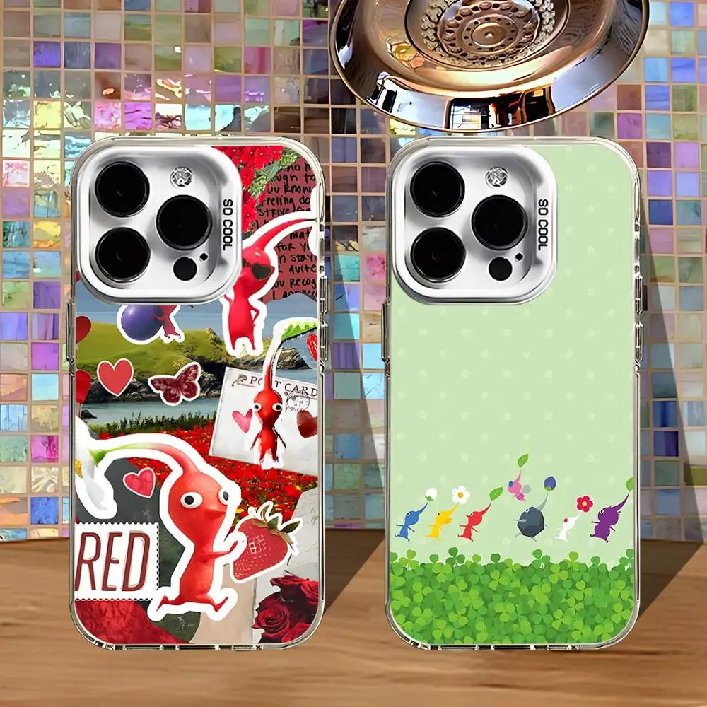 

Cute P-Pikmin Game Phone Case For iPhone 16,15,14,13,12,11,Pro,XS,Max,Plus,Mini,SE4,E White Matte Shockproof Cover