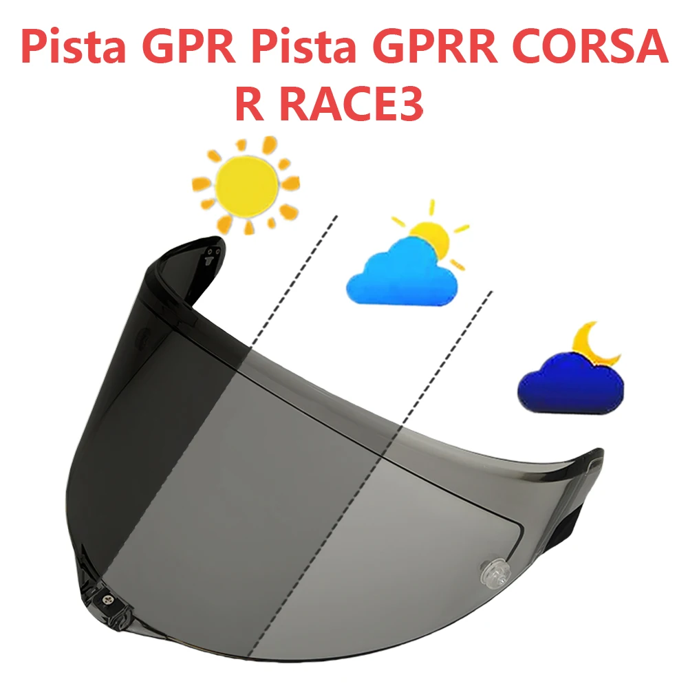 

PISTA Face Shield Sunscreen Helmet Lens for AGV Pista GPR GPRR CORSA R RACE3 Windproof UV Protective Visière Moto Replacement