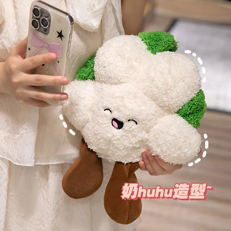 30 ซม.น่ารักดอกกะหล่ําของเล่นตุ๊กตา,Creative Soothing ผัก Series,ยิ้มเดสก์ท็อปเครื่องประดับ,ตุ๊กตา,ของขวัญวันเกิดเด็ก