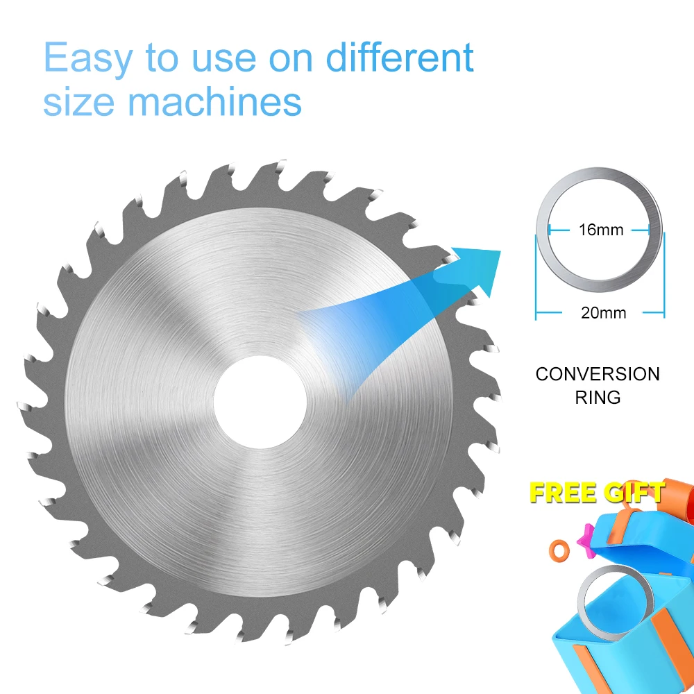 Xcan lâmina de serra circular de madeira, 4 polegadas, 30/40t, carboneto, diâmetro 20/25.4mm, disco de corte de madeira, lâmina de serra para madeira