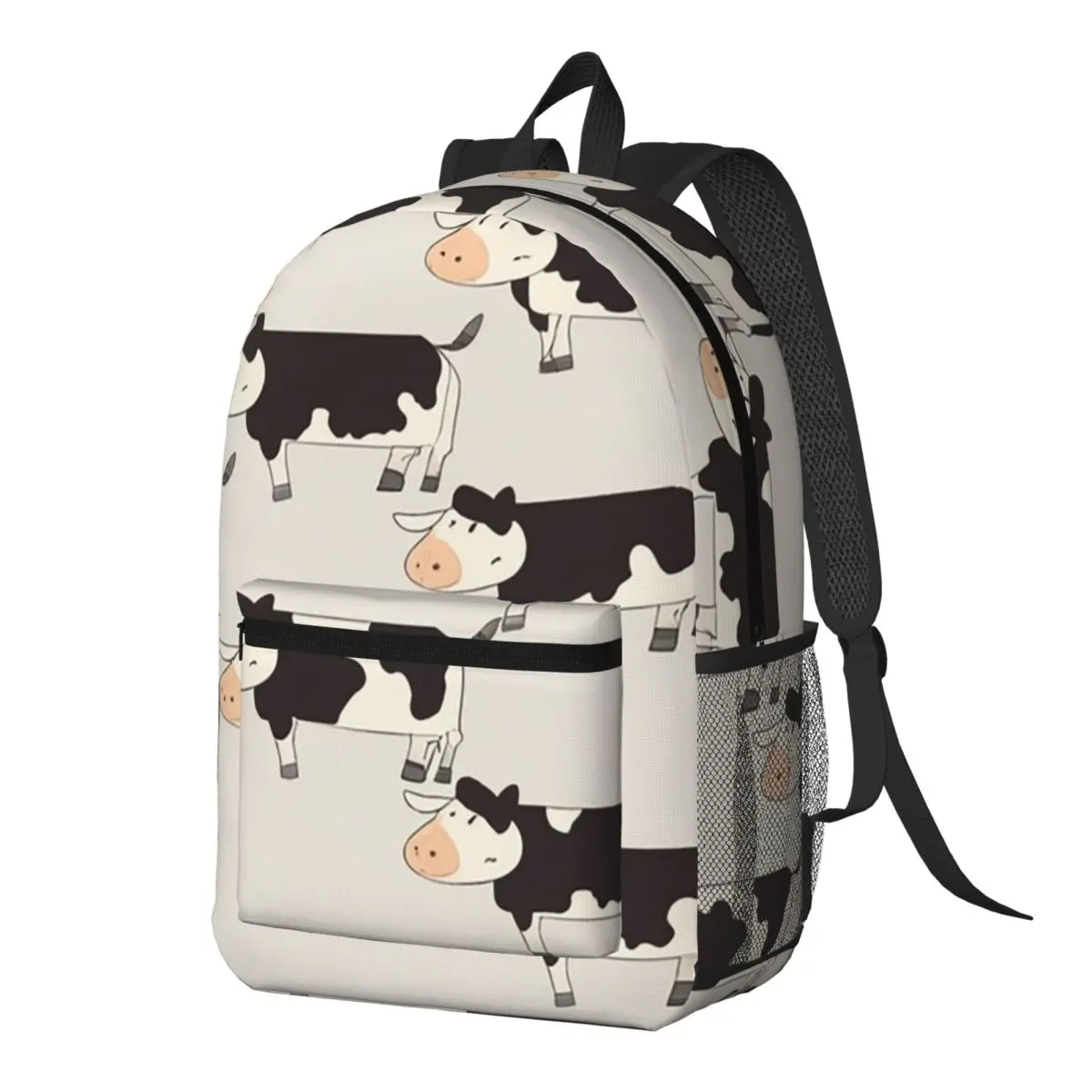

Cute Cow Pattern Backpack Daypack Large Capacity Children BookBag School Bag Shoulder Bags for Men Women