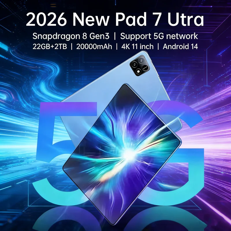 �y�Z�[�����z�V�^�I���W�i���O���[�o���Ń^�u���b�gPC 2026 Pad 7 Pro�ASnapdragon 8gen3���ځAAndroid 14 HD 4K�A22GB + 2TB�A�f���A��SIM 5G�����WIFI�Ή�