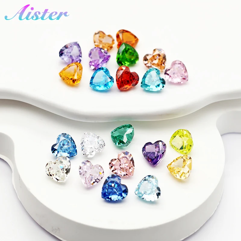 

Лучшие цвета Сердце Дробленый лед Высокоуглеродистый алмаз Цирконий Gesstome 4K Резка 5А Качество CZ Lab Цирконовые камни