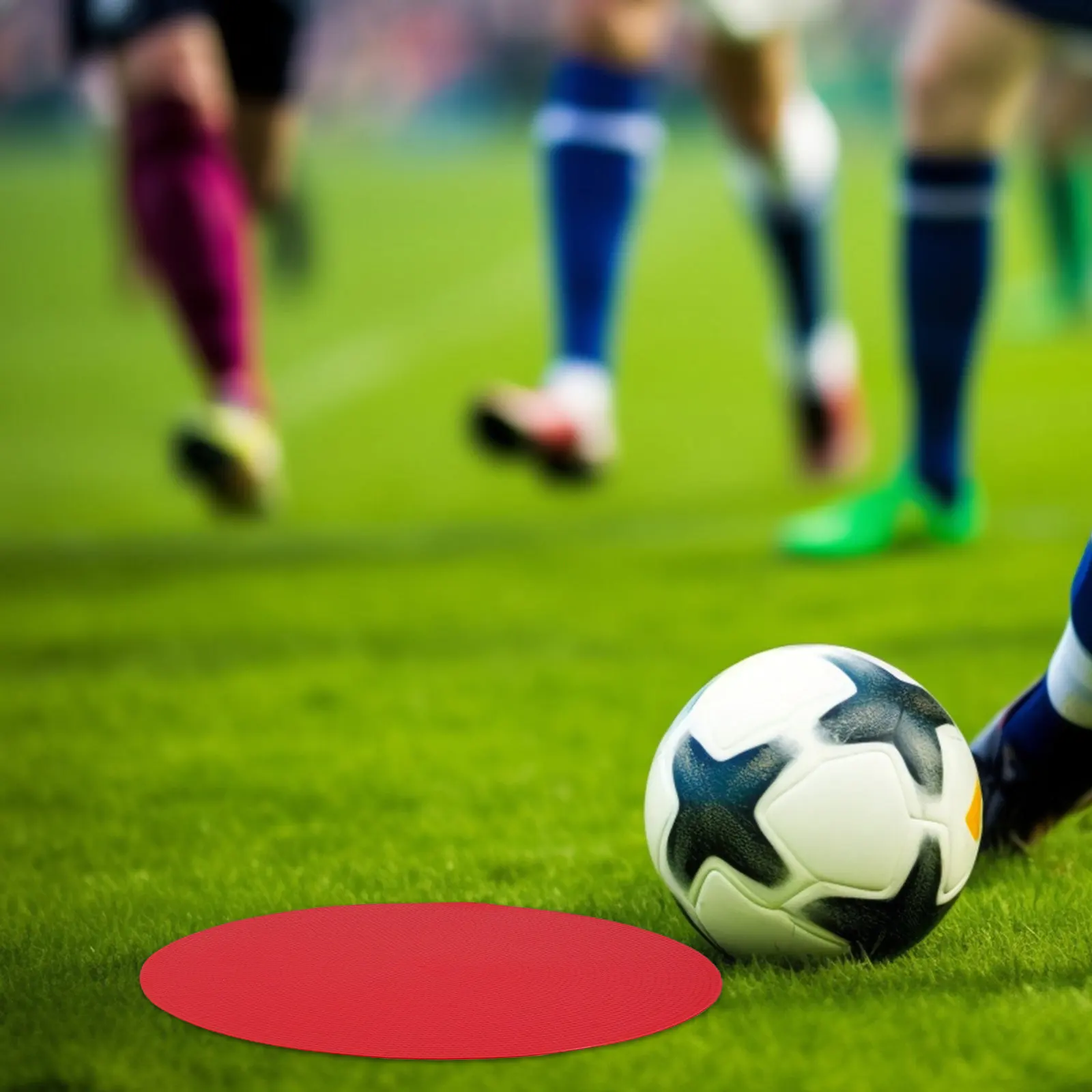 

4pcs Tennis Marker Pads Red Round Floor Spot Markers For Soccer Tennis Training Agility Court Line Disc Fitness Equipment