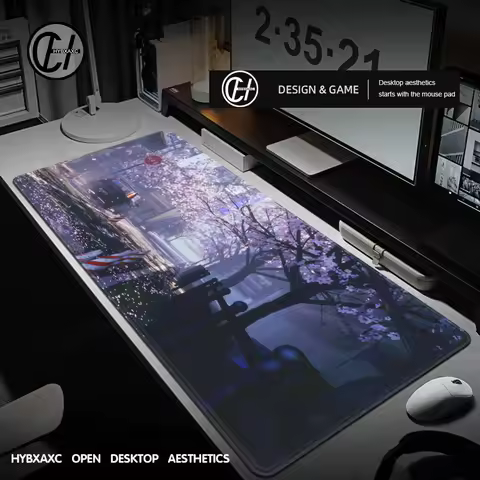 Anime Street Mouse Pad Desk Mouse Pad Cute HD Desk Pad Extended Gaming Keyboard Mats Large 100x50cm XXL Gamer Mousepad