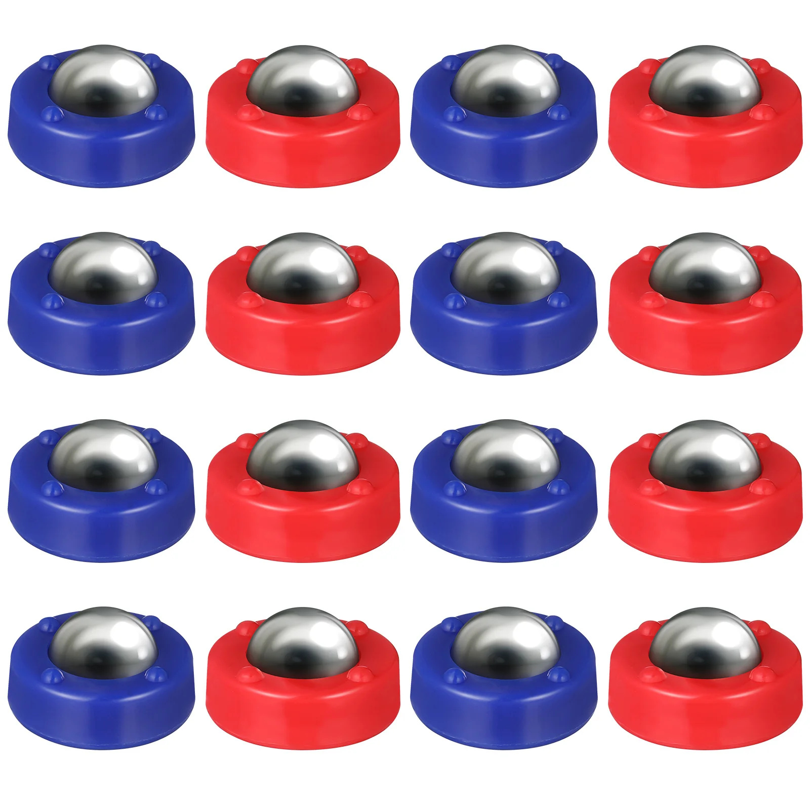 16 pçs mesa shuffleboard rolamento contas conjunto durável plástico aço acessórios de substituição para tabuleiro futebol jogos divertidos