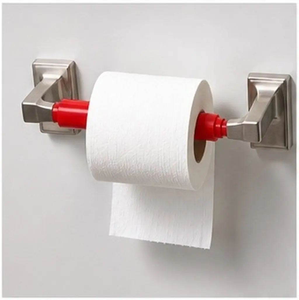 2Pcs Toilet Roll Holder Rod Replacement Durable High Strength Plastic Quick Install No Tools Needed Multi-Scene Versatility