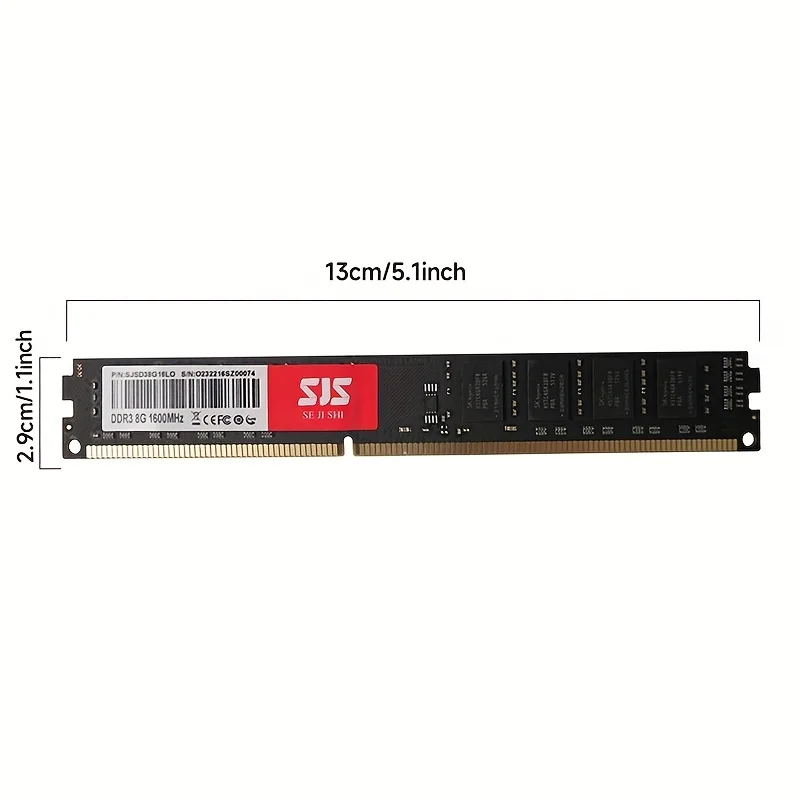 لسطح المكتب SEJISHI HyperX Chip DDR3 Ram 8GB 1600MHz DRAM DIMM Memory 240pin Ram 1.5V DIMM RAM