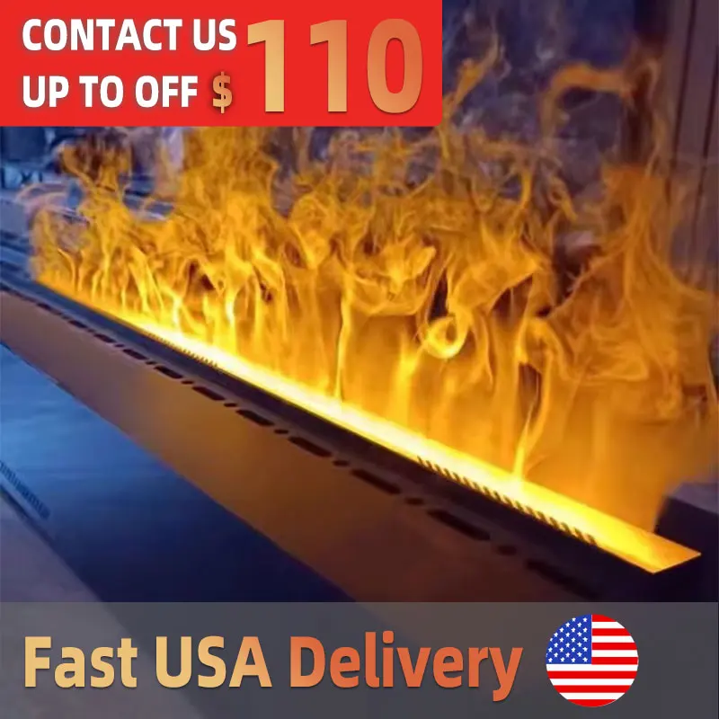 3D Atomized Flame Humidification TV Cabinet Steam Stove Room Decoration Cold  Customized Water Vapor Electric Fireplace