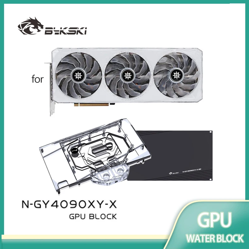 

Блок для видеокарты Bykski N-GY4090XY-X для GALAXY RTX 4090 BOOMSTAR, водяное охлаждение / хромированная красная медь
