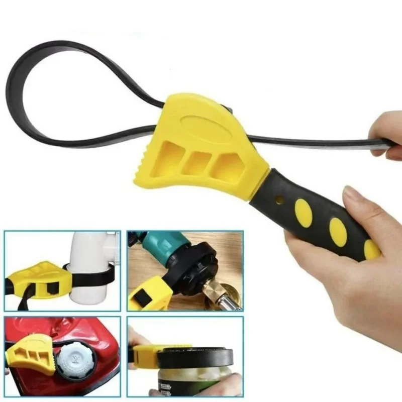 

Professional Oil Filter Puller Wrench 6 Inch Chain Belt Spanner Adjustable Bottle Opener Multifunctional Disassembly Tools