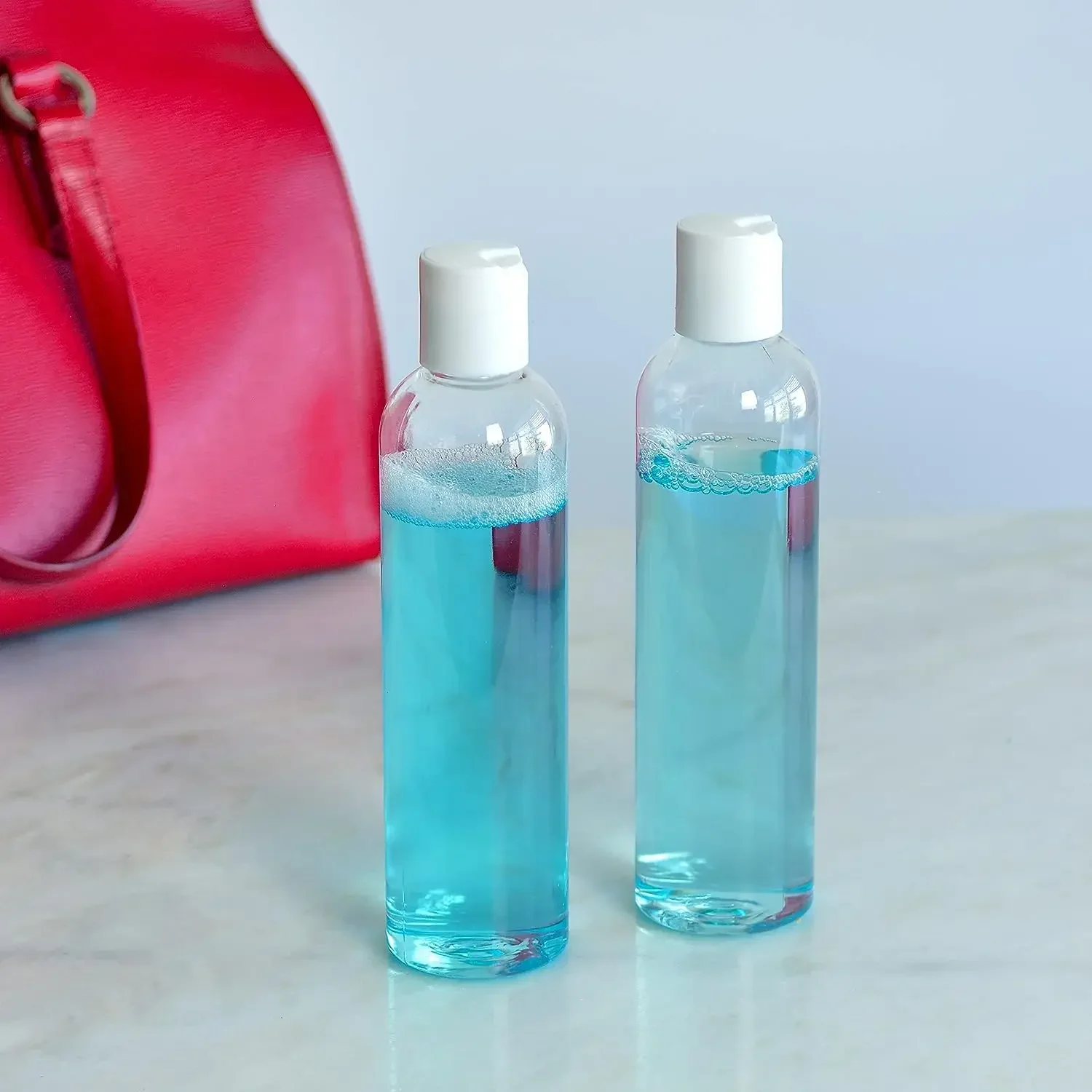 50 pz 30 ml-100 ml Bottiglie di plastica PET trasparenti vuote comprimibili con tappi superiori a disco Contenitori riutilizzabili per creme Lozioni Sapone per il corpo