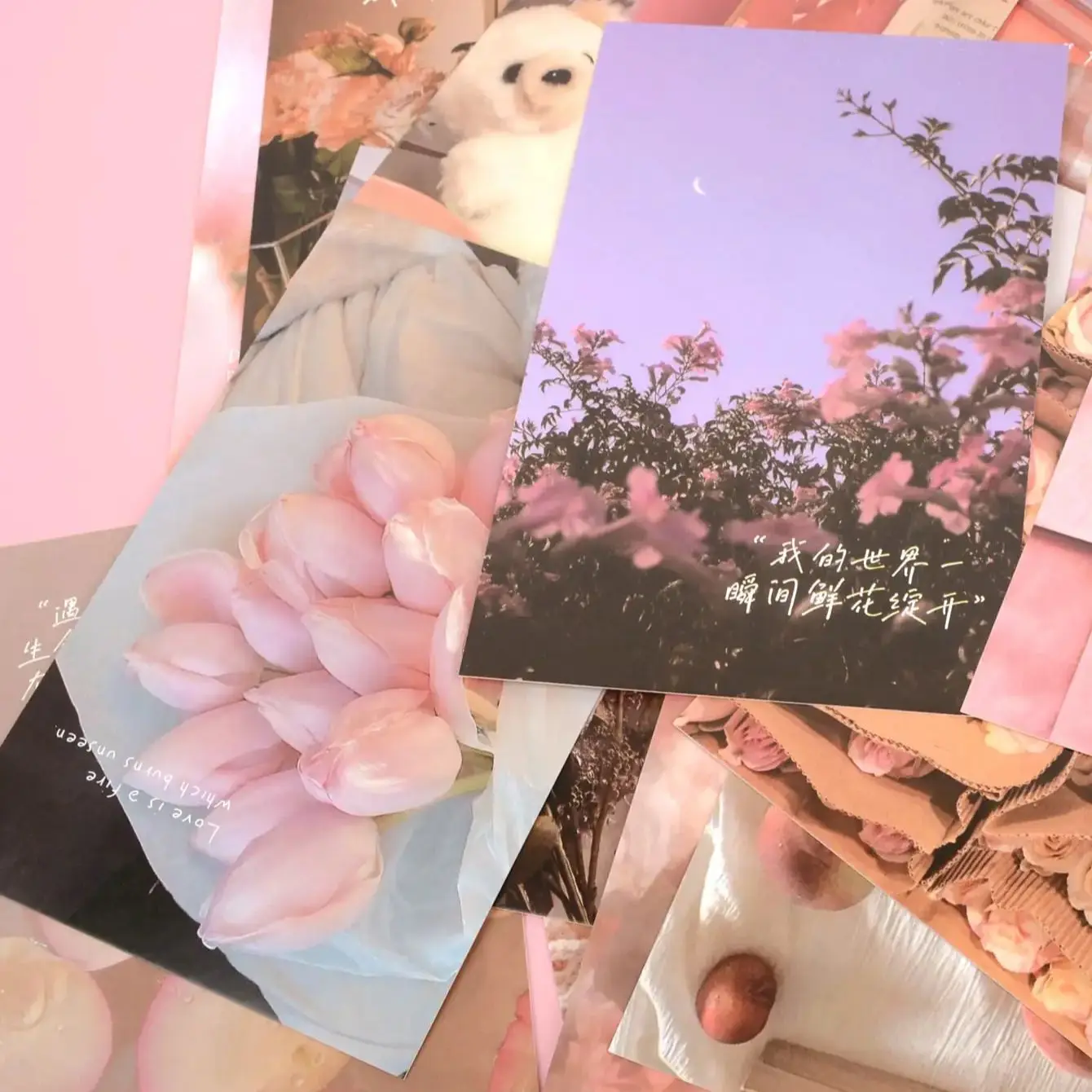 癒し系の花柄風景模様の紙、30枚/パック、家庭や学校の壁の装飾に（ステッカー付き）