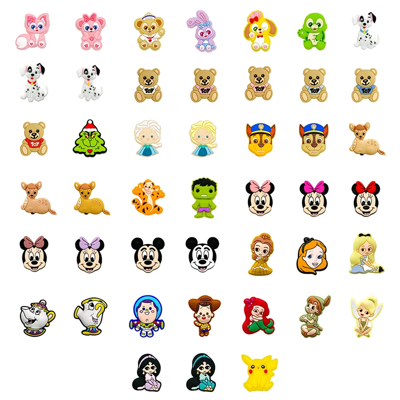 5 قطعة طفل جديد سيليكون ديزني الدب الكرتون الخرز الطفل العناية بالفم الغذاء الصف DIY الحلمة قلادة ملحقات لعبة الطفل #1