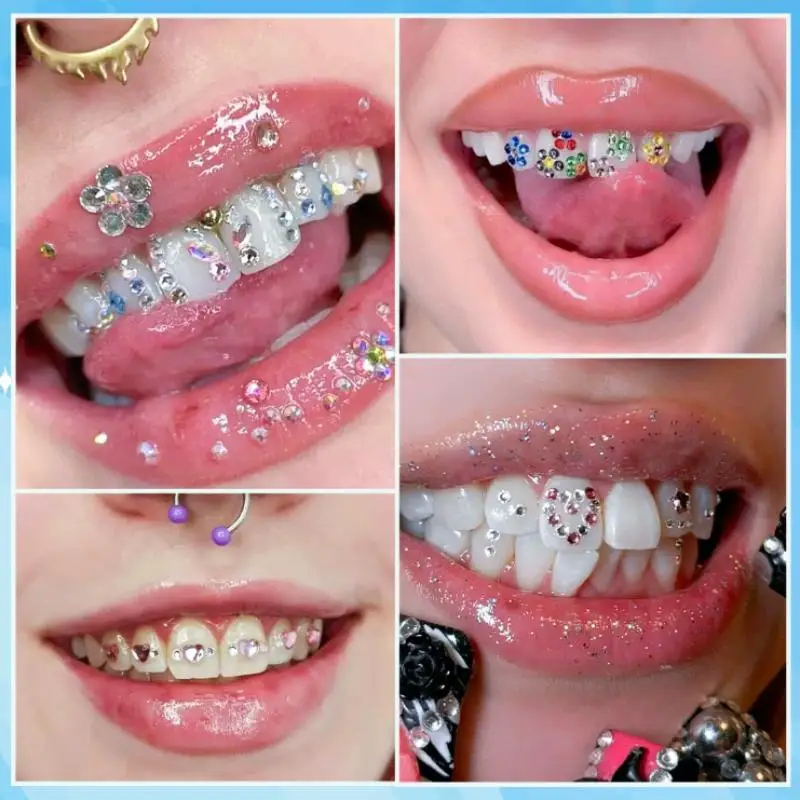 

Professional Disc Tooth Gem Kit Horse Eye Crystals Flash Jewelry Kit Light Luxury Temporary Dental Decoration Dental Accessories