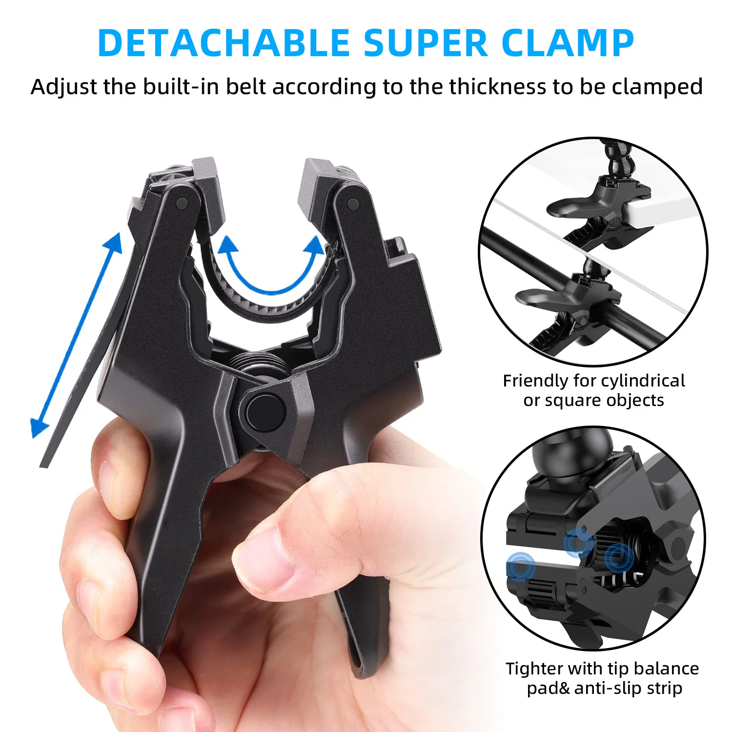 Universal 360 Mount Adjustable Gooseneck Stand Auto Clip Cradle For GoPro ,DJI Osmo other action cameras, For Cell Phone