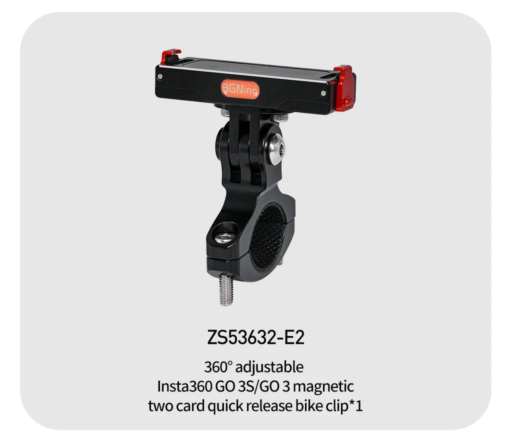 GO3 GO3S Magnetische Schnellwechselhalterung, verstellbare Aluminium-Lenkerhalterung für Insta360 Go 3/3S Fahrrad- und Motorradkamerahalter – Detail 24