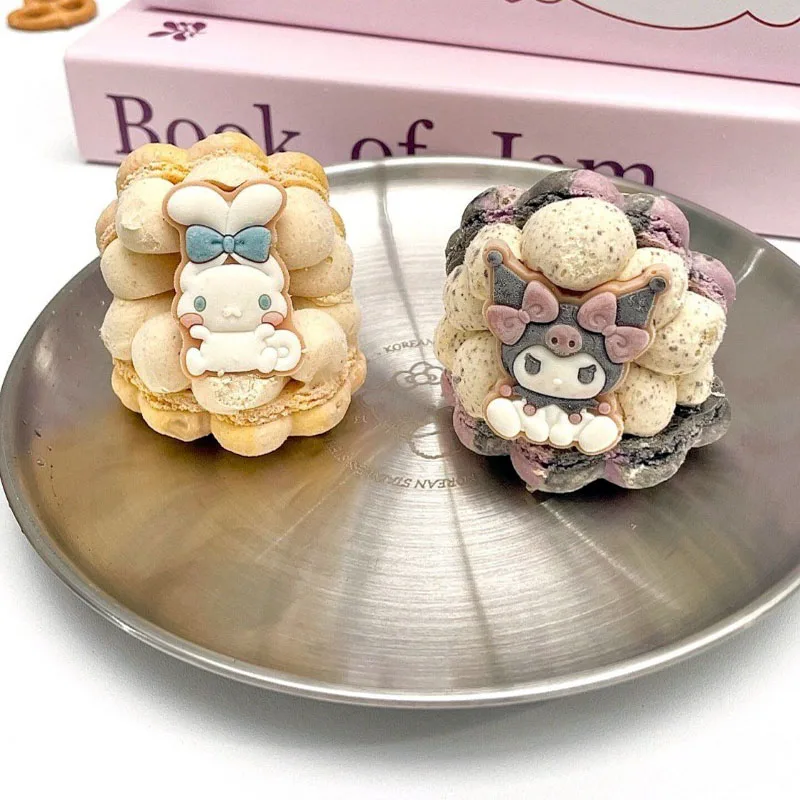 Sanrio-plato de comedor de acero inoxidable Hello Kitty, vajilla de Bar de cocina a prueba de Kawaii, plato de aperitivos de frutas y pasteles, accesorios de cocina