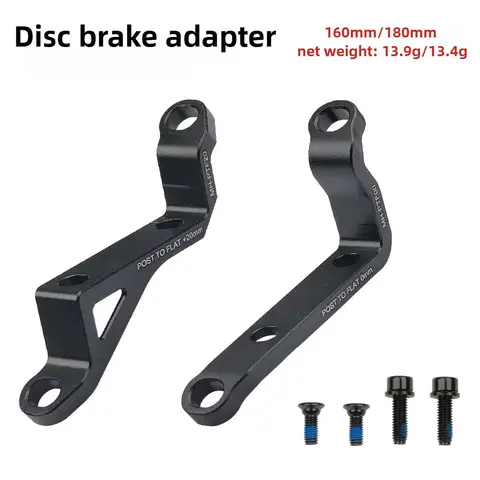 Asiento de conversión para convertir frenos de disco de carretera de barra plana a frenos de disco de bicicleta de montaña, soporte de base de pinza de freno de disco 160/180