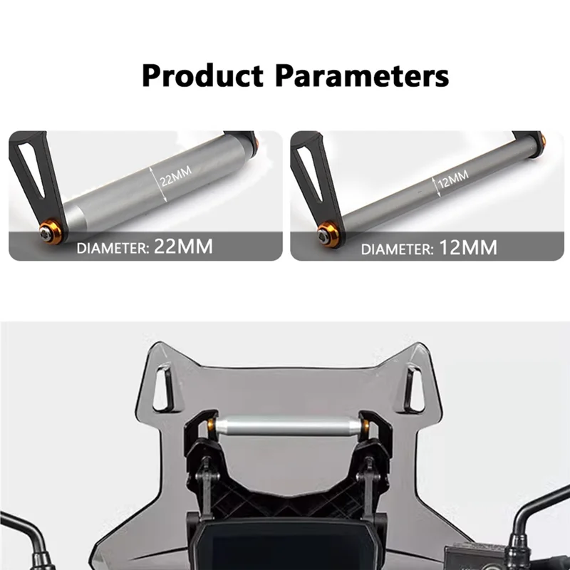 

12Mm GPS Mount Navigation Bracket For VOGE DSX 525 DSX525 DS525X 2023 Motorcycle Mobile Phone Mount Bracket Accessories