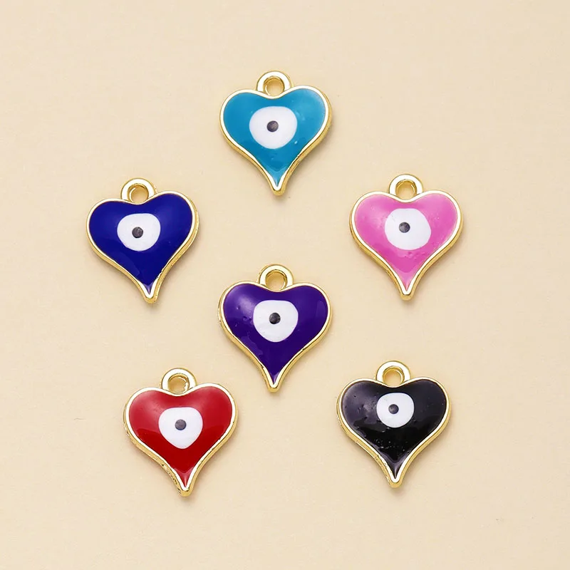 Silver Plated Alloy Evil Eye Charms for DIY Jewelry Making