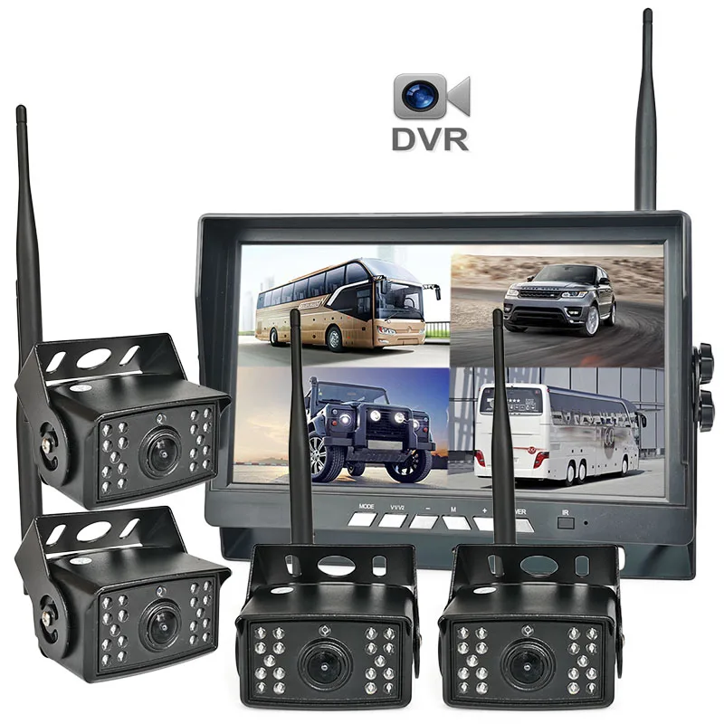 

Беспроводной 10,1-дюймовый автомобильный монитор AHD IPS 720P ИК ночного видения Реверсивный резервный рекордер Wi-Fi Автомобильная камера DVR для автобуса Автомобиля Грузовик