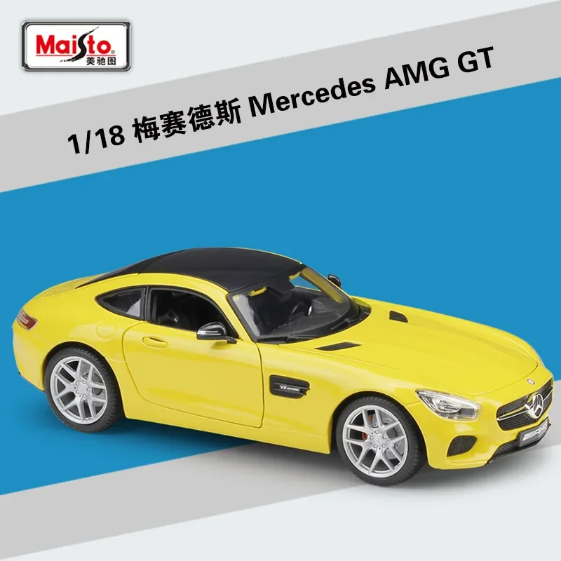 Maisto 1:18 Mercedes Benz AMG GT:SLS:500K Sports Car Metal Model Car Supercar Diecast Alloy Toys For Children Gifts B453