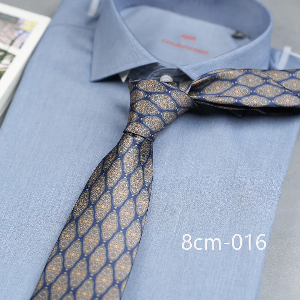 8 سنتيمتر سوبر لينة تقليد الحرير البوليستر ربطة العنق للرجال اجتماع الأعمال Gravatas الرجال الرسمي سليم موضة الطباعة التعادل