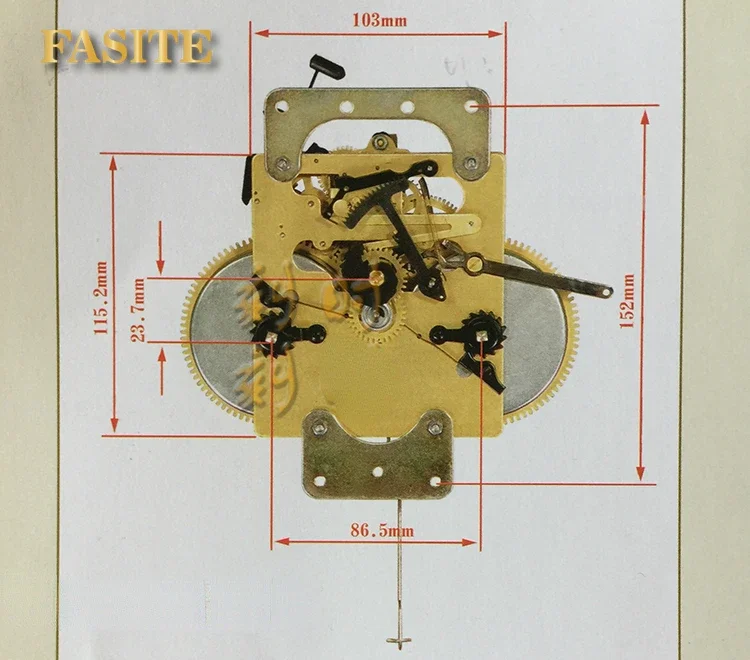 Polaris 31 day clockwork type mechanical winding movement Floor clock Wall clock Seat clock All copper  movement