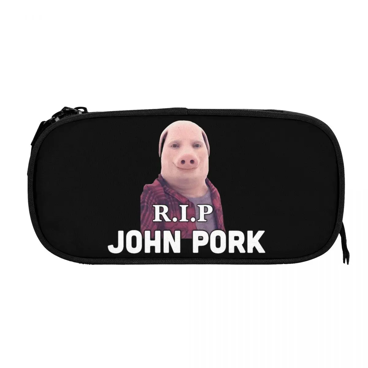 

Creative John Pork Funny Meme Pencil Case Pencilcases Pen Box for Student Big Capacity Bag School Supplies Zipper Stationery