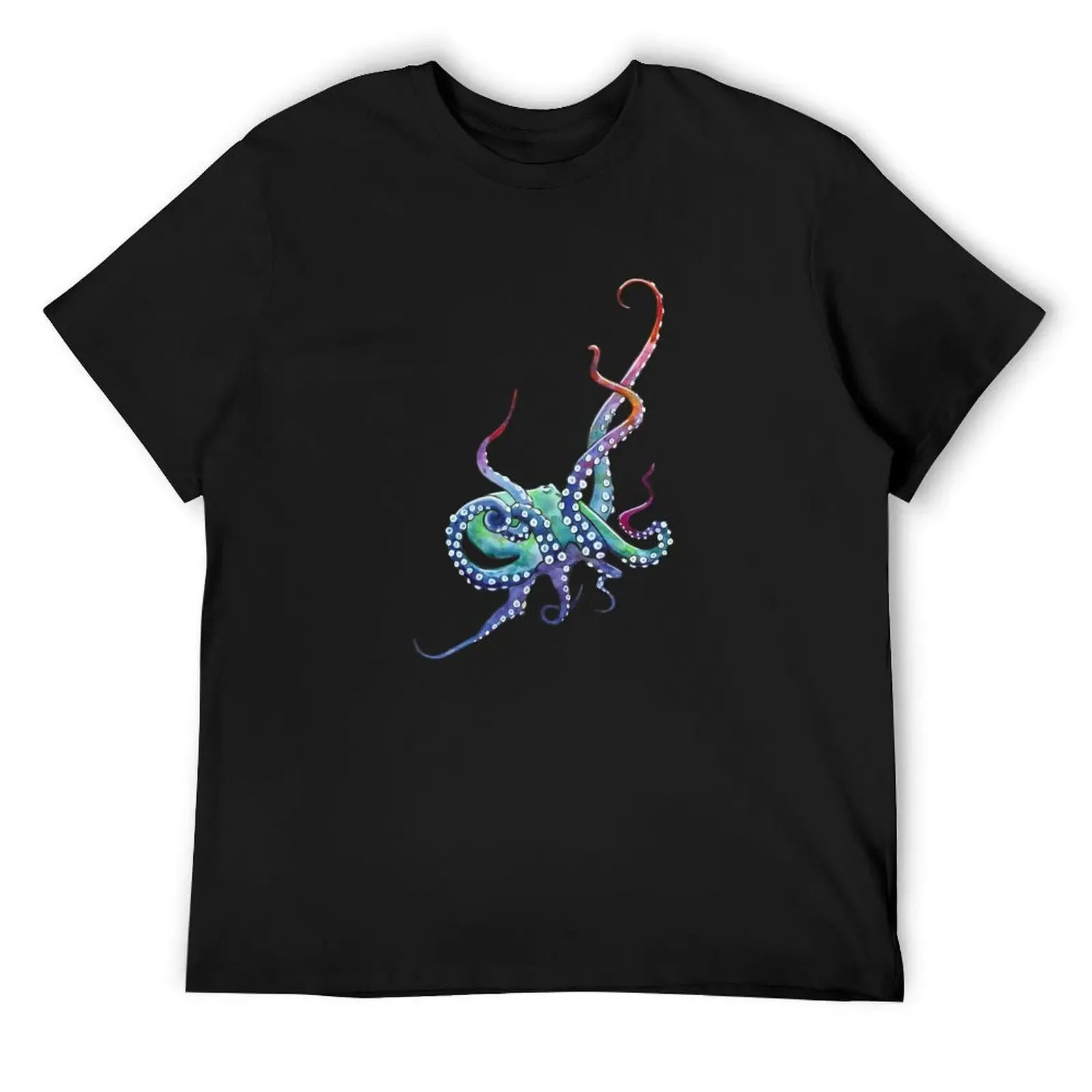 

Rainbow Octopus T-Shirt Man t-shirt customs shirts graphic tees luxury clothes men