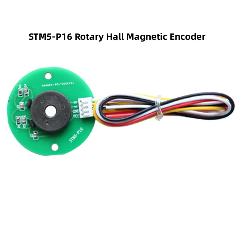 

2.7-24V 16PPR STM5-P16 Rotary Hall Magnetic Encoder AB Phase Motor Code Disc Speed Measurement Direction Sensor