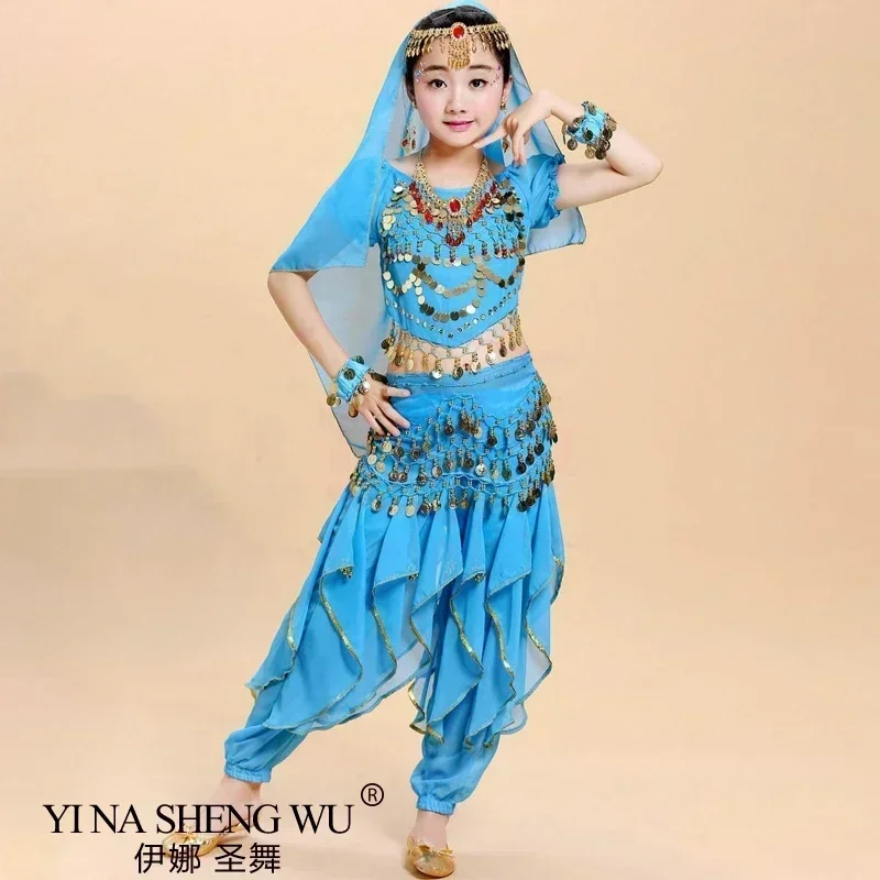 

Kid Belly Dance Costumes Set Oriental Dance Girl Belly Dancing India Belly Dance Clothes Child Adult Indian 4 Colors