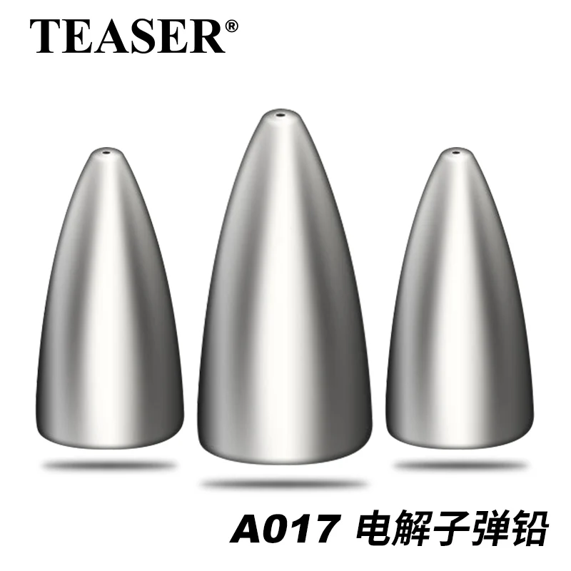 

TEASER A017 50pcs 1.8g 2.5g 3.5g 5g 7g 10g 14g 20g Quicker Sinking Bullet Shape Texas Rig Metal Sinker Fishing Weight Sinkers