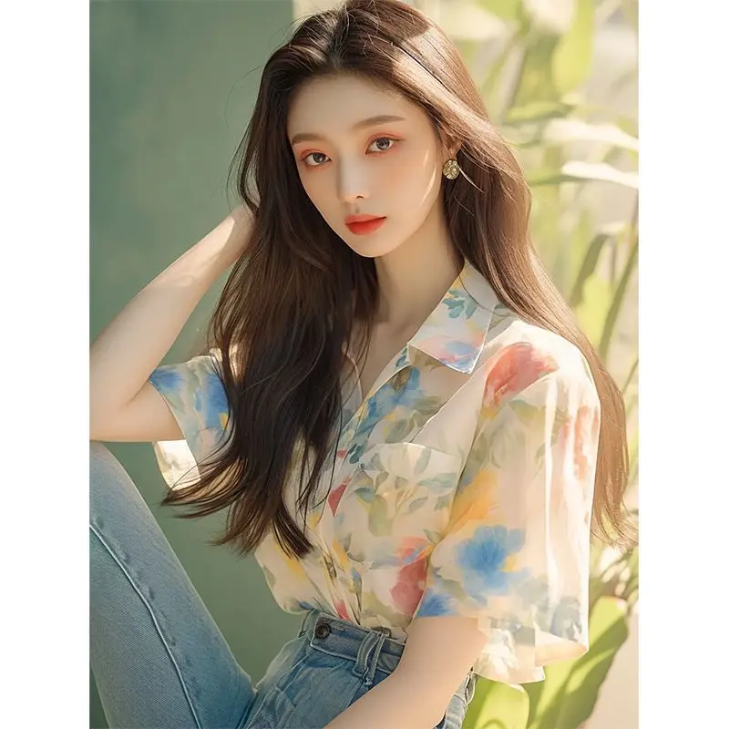 ชุดเดรสผู้หญิงลายดอกไม้ Chic een ทรงเข้ารูป ปกปิดหุ่น แฟชั่นฤดูร้อน ผ้าวิสโคสคุณภาพพรีเมียม ความยาวปกติ